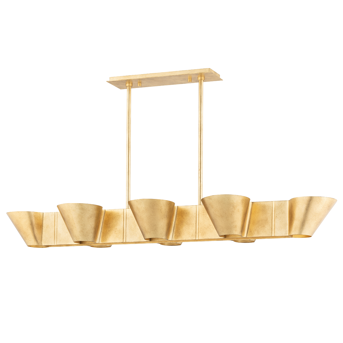 Reeve Linear with Vintage Gold Leaf Finish