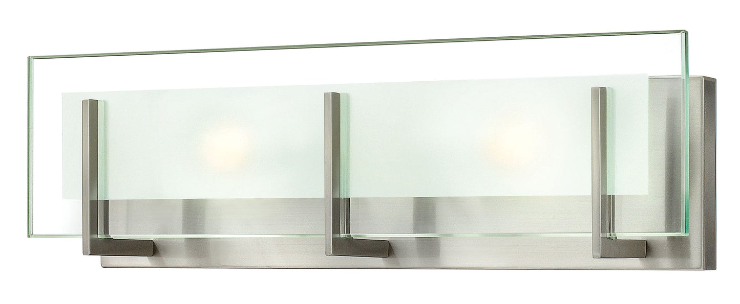 Latitude Small Two Light Vanity In Brushed Nickel Finish
