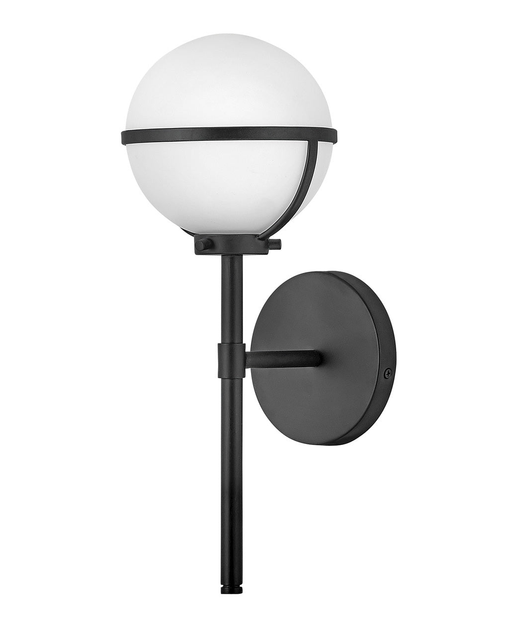 Hollis Medium Single Light Vanity In Black Finish