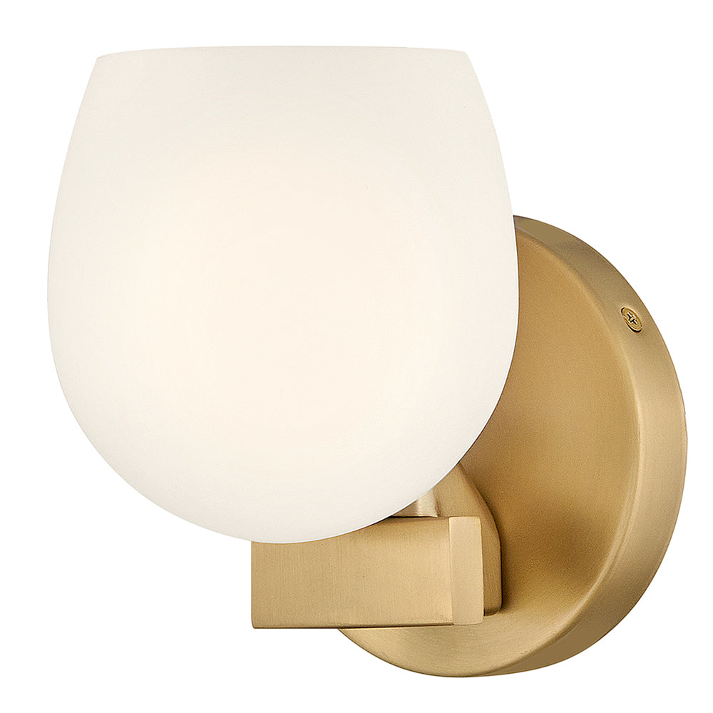 Mae Small Single Light Sconce In Light Brass Finish