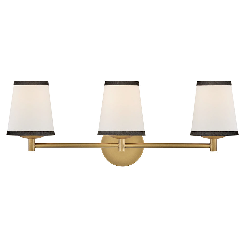 Sonia Medium Three Light Vanity In Light Brass Finish