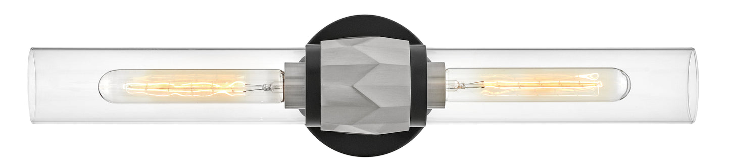 Ellison Large Two Light Vanity In Black Finish