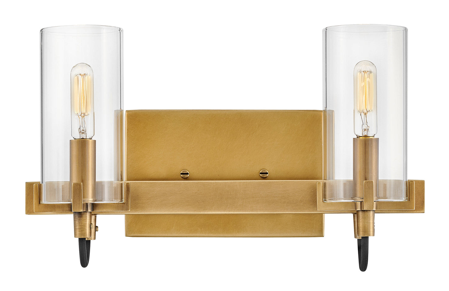 Ryden Small Two Light Vanity In Light Brass Finish