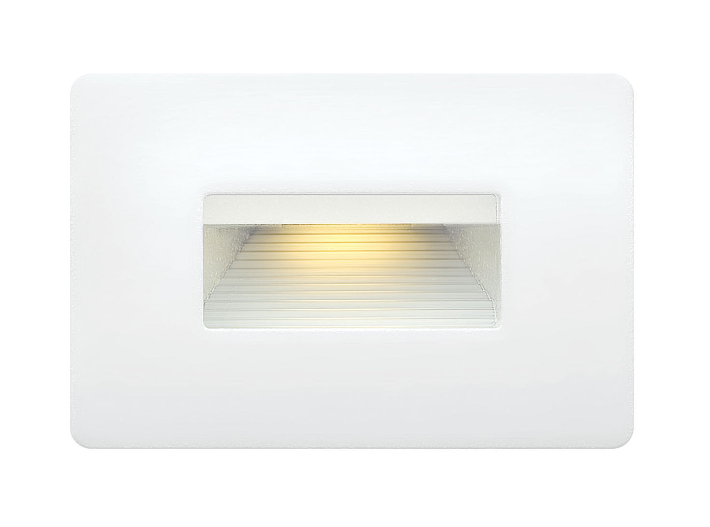 Luna LED 3000K Step Light 120v Horizontal In White Finish