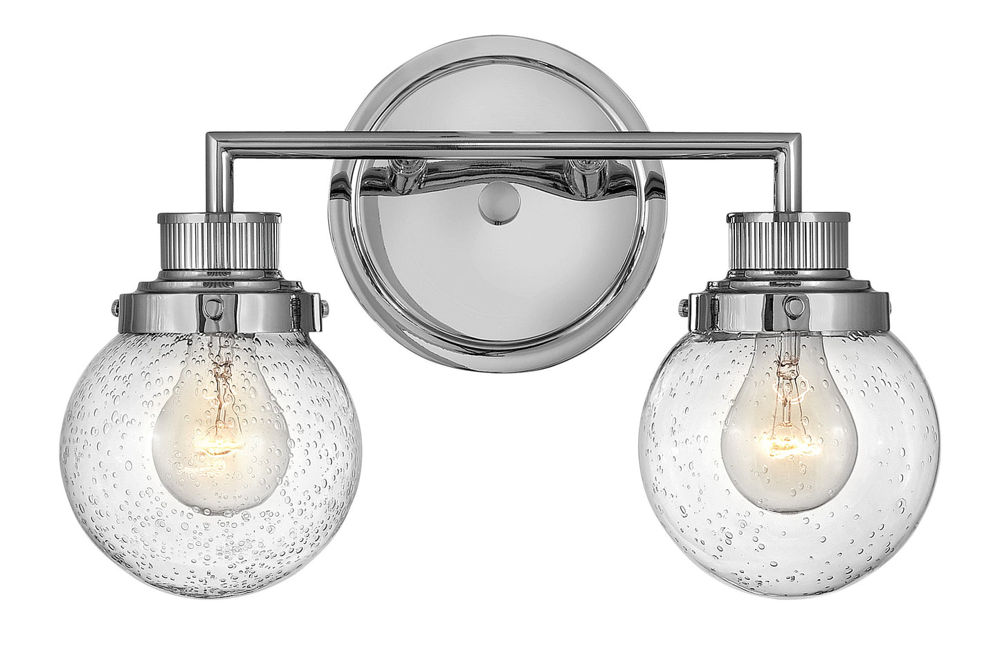 Poppy Small Two Light Vanity In Chrome Finish