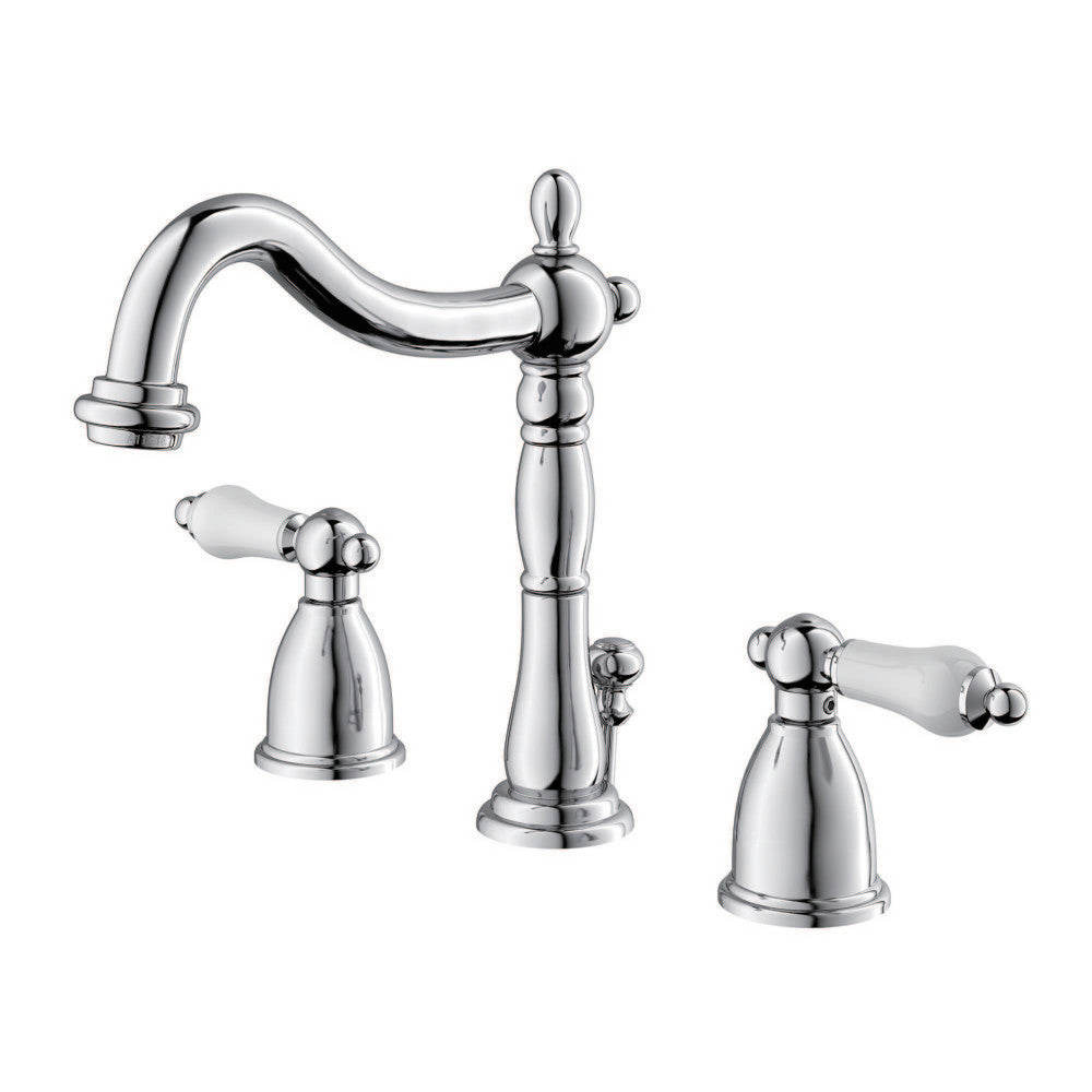 Heritage Widespread Bathroom Faucet in Polished Chrome