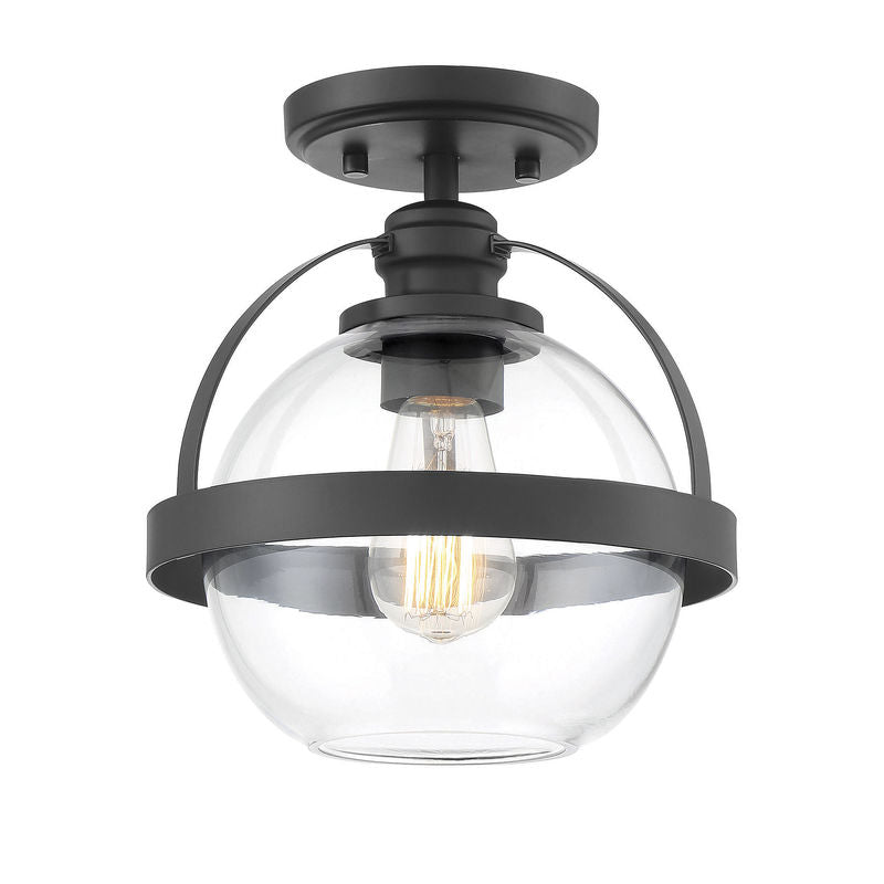 Pendleton 1-Light Ceiling Light in
Matte Black Matte Black