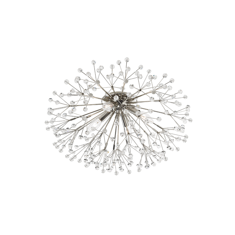 Dunkirk Semi Flush with Polished Nickel Finish