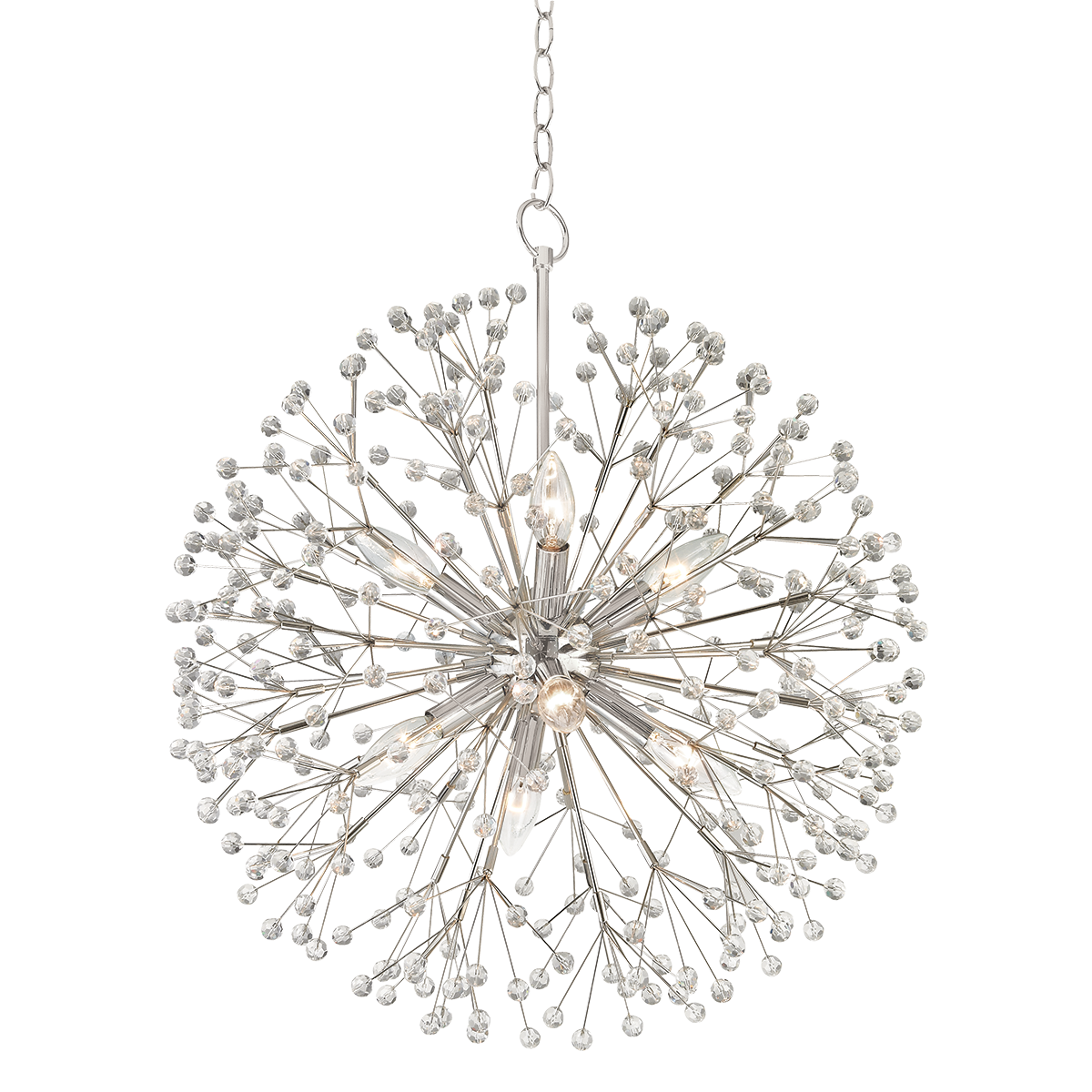 Dunkirk Chandelier with Polished Nickel Finish