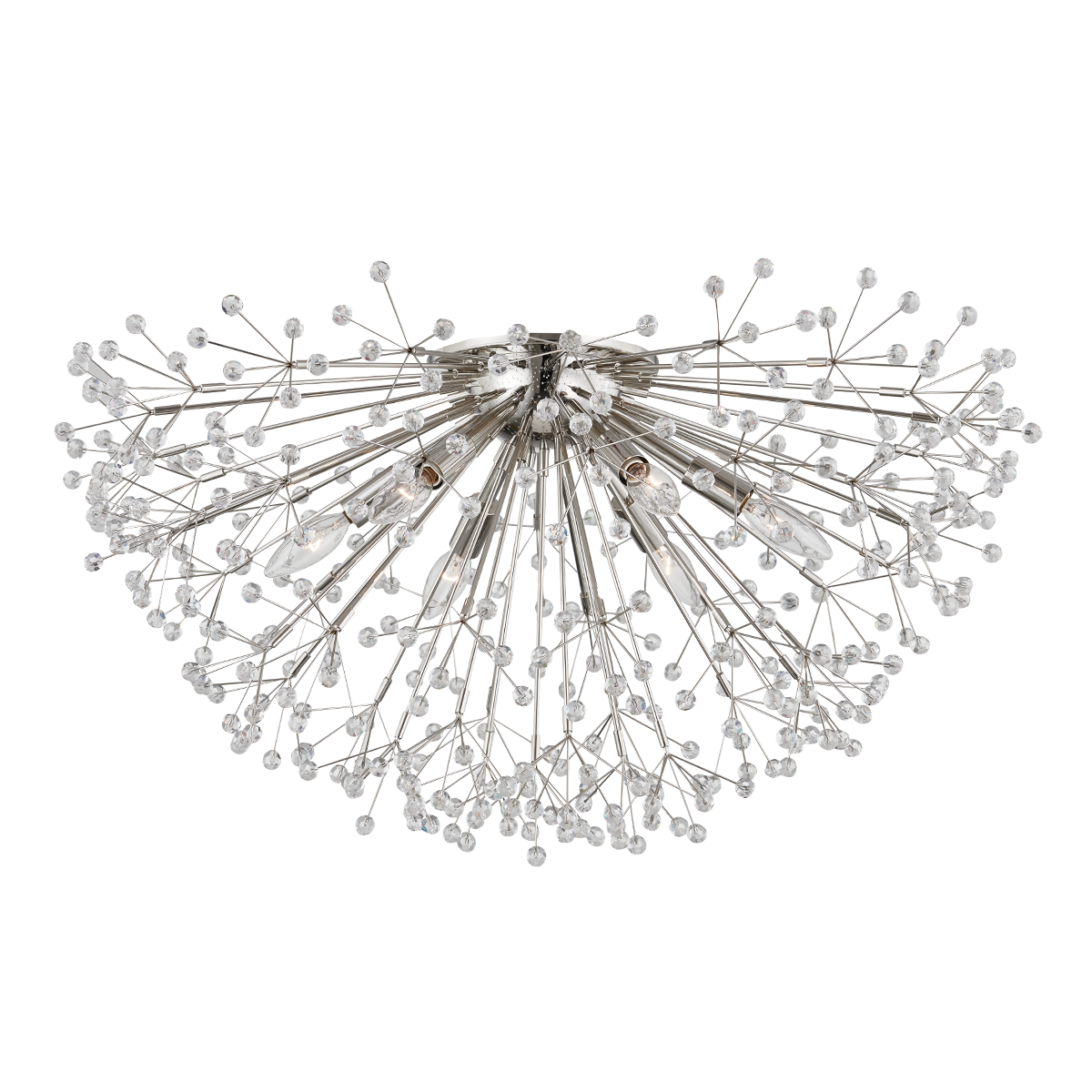 Dunkirk Semi Flush with Polished Nickel Finish