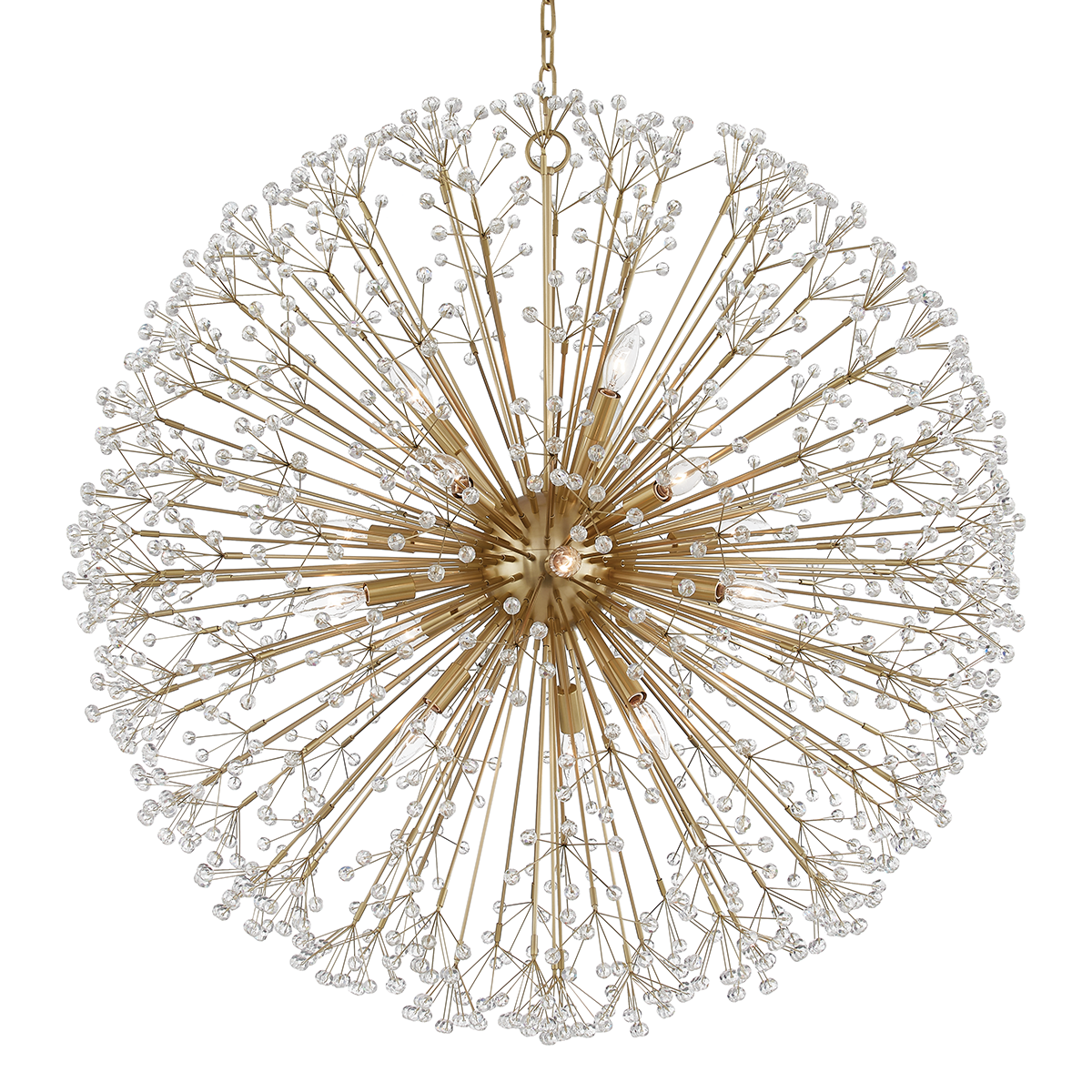 Dunkirk Chandelier with Aged Brass Finish