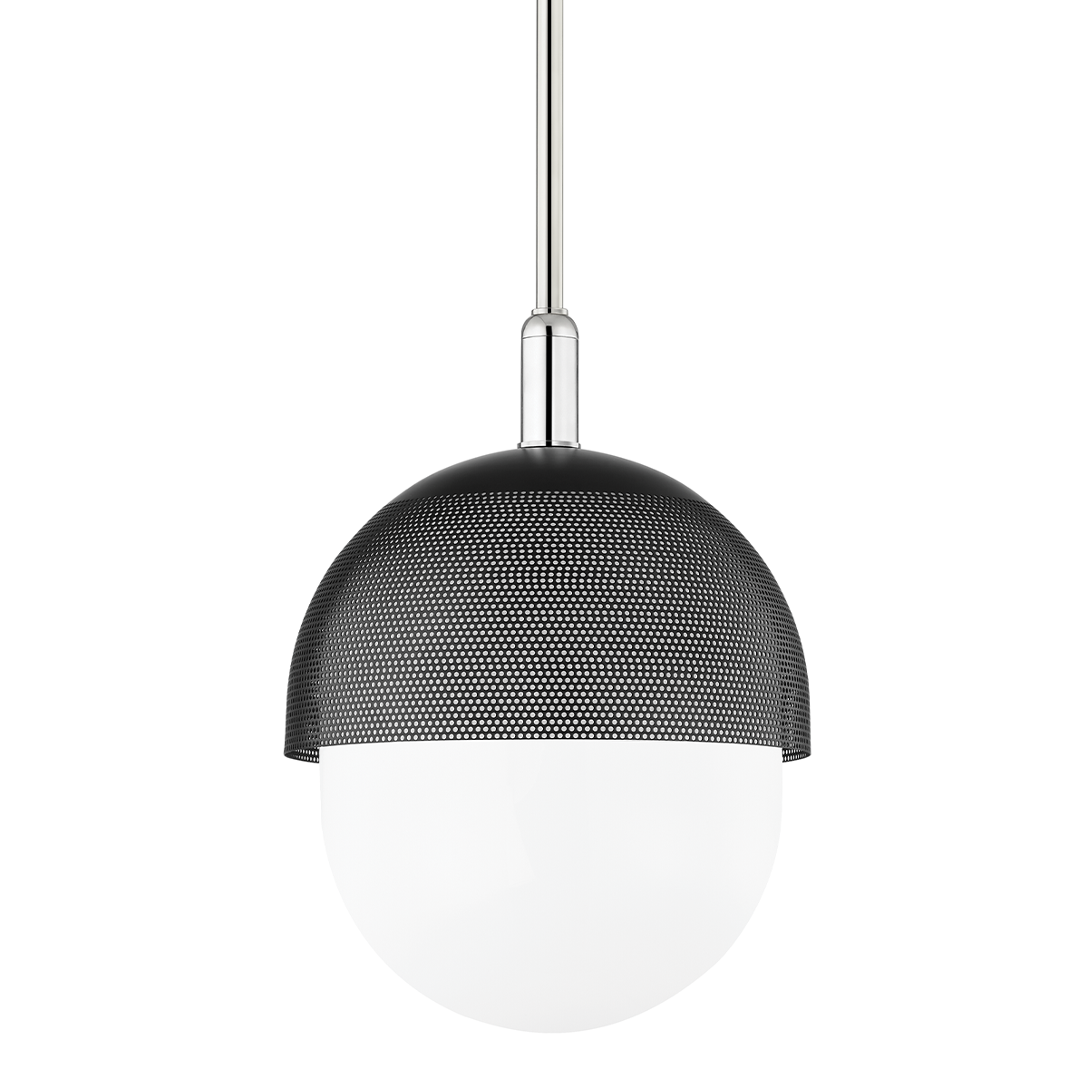 Nyack Pendant with Polished Nickel/black Finish
