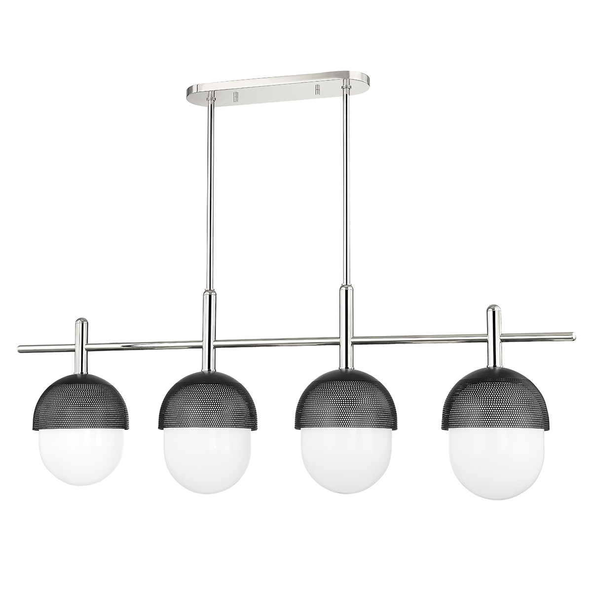 Nyack Linear with Polished Nickel/black Finish
