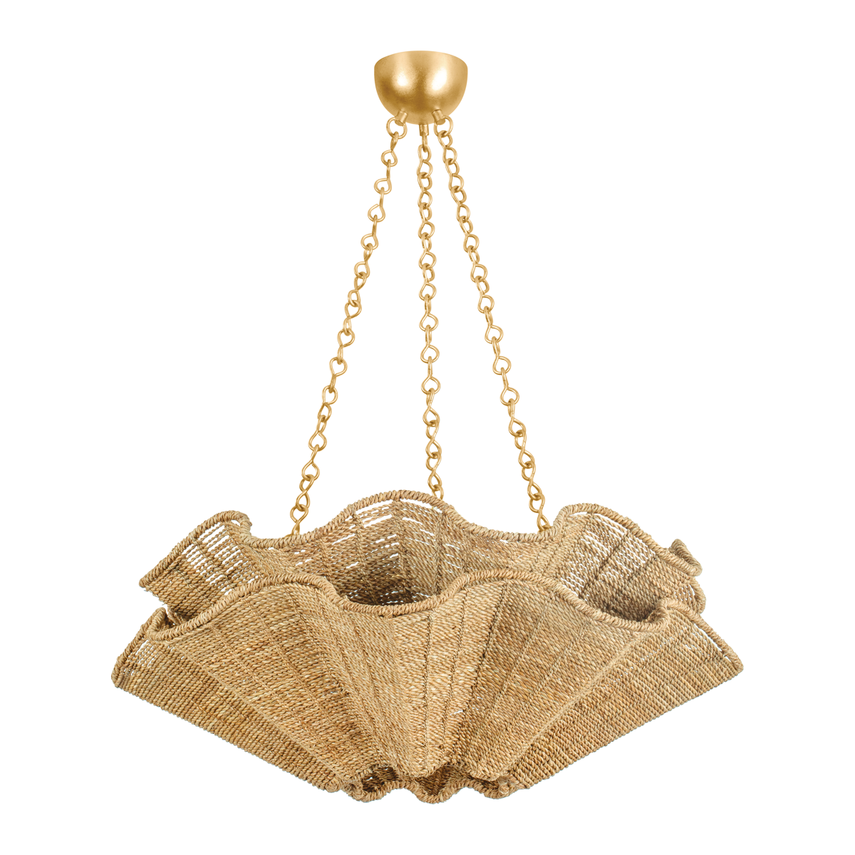 HAYWORTH Chandelier with Vintage Gold Leaf Finish