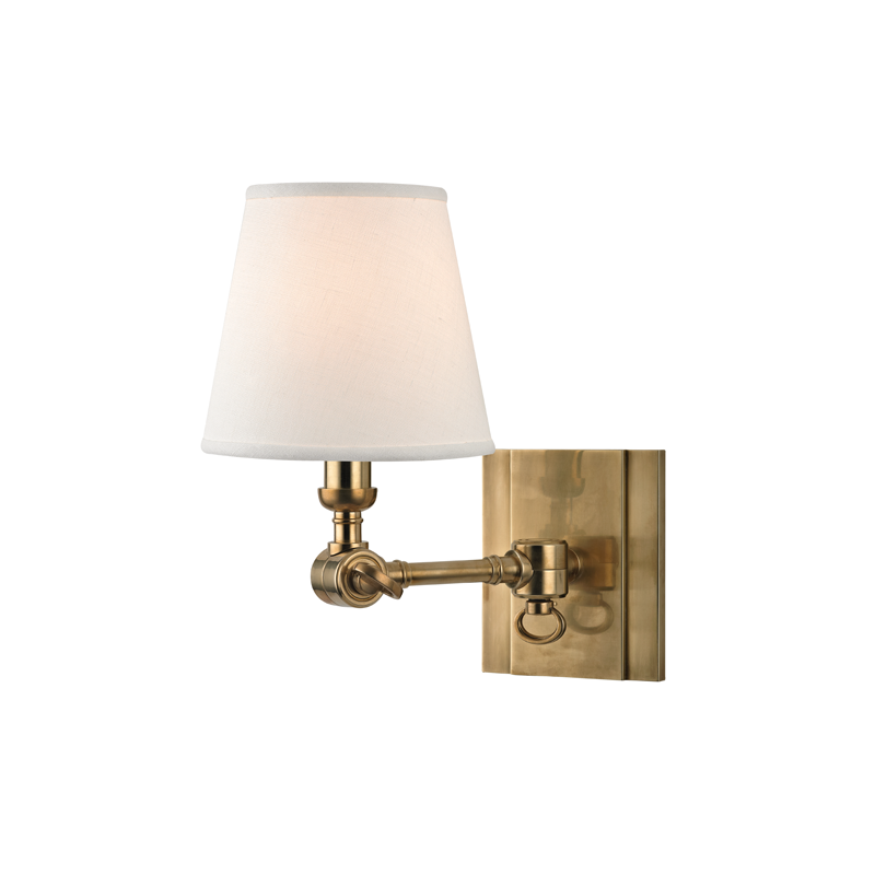 Hillsdale Wall Sconce with Aged Brass Finish