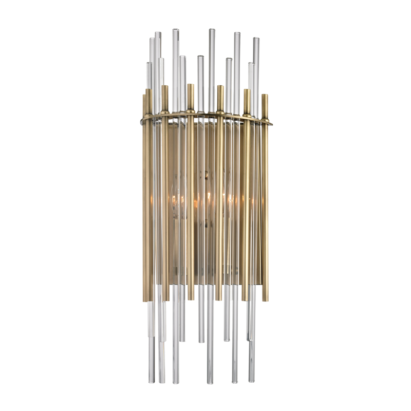Wallis Wall Sconce with Aged Brass Finish