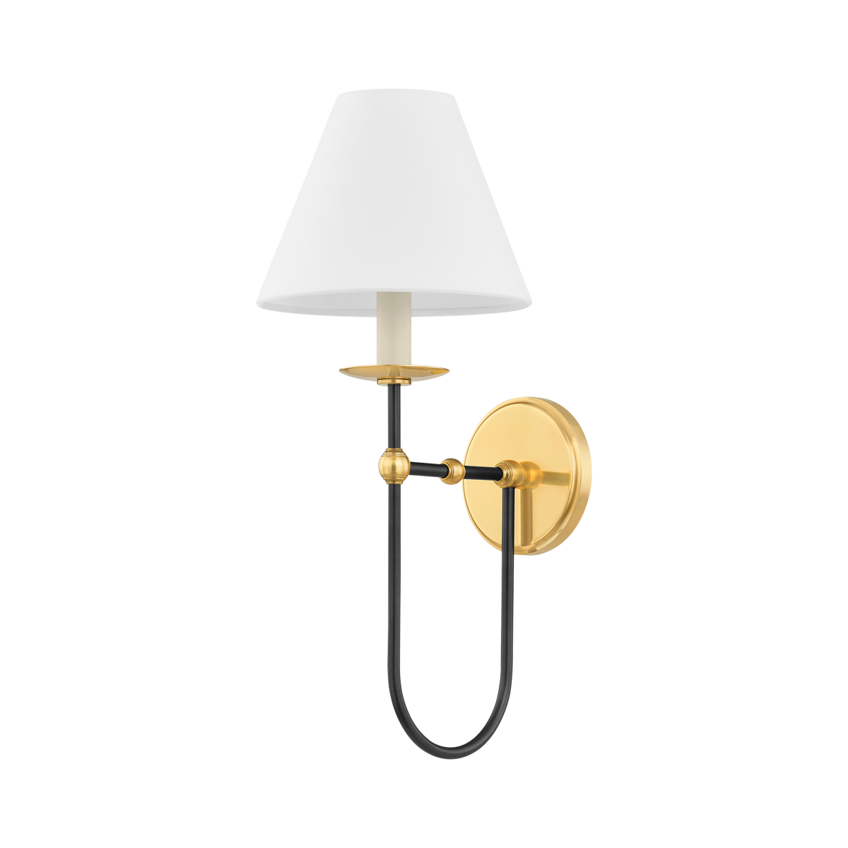 DEMAREST Wall Sconce with AGED BRASS/DISTRESSED BRONZE Finish