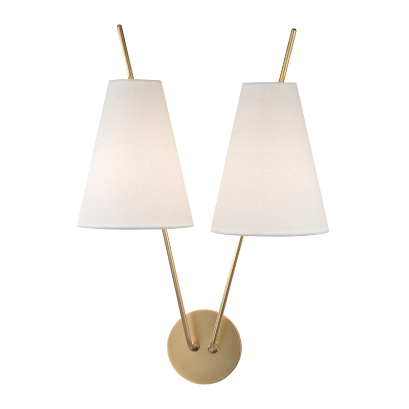 Campagna Wall Sconce with Aged Brass Finish