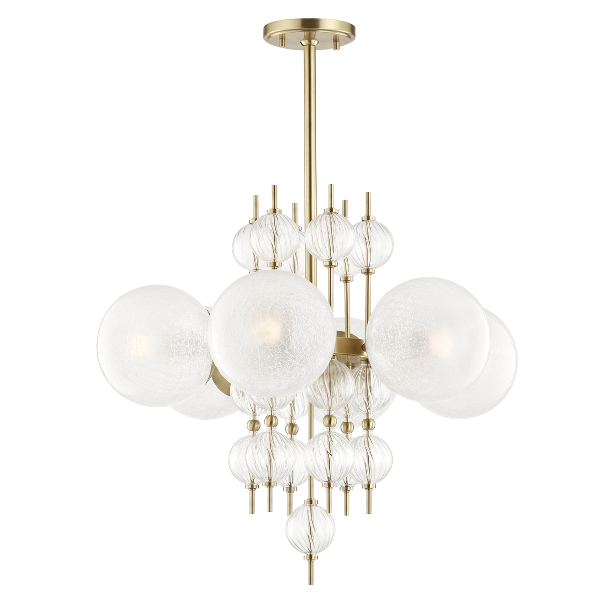 Calypso Chandelier with Aged Brass Finish