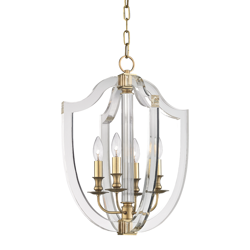 Arietta Pendant with Aged Brass Finish