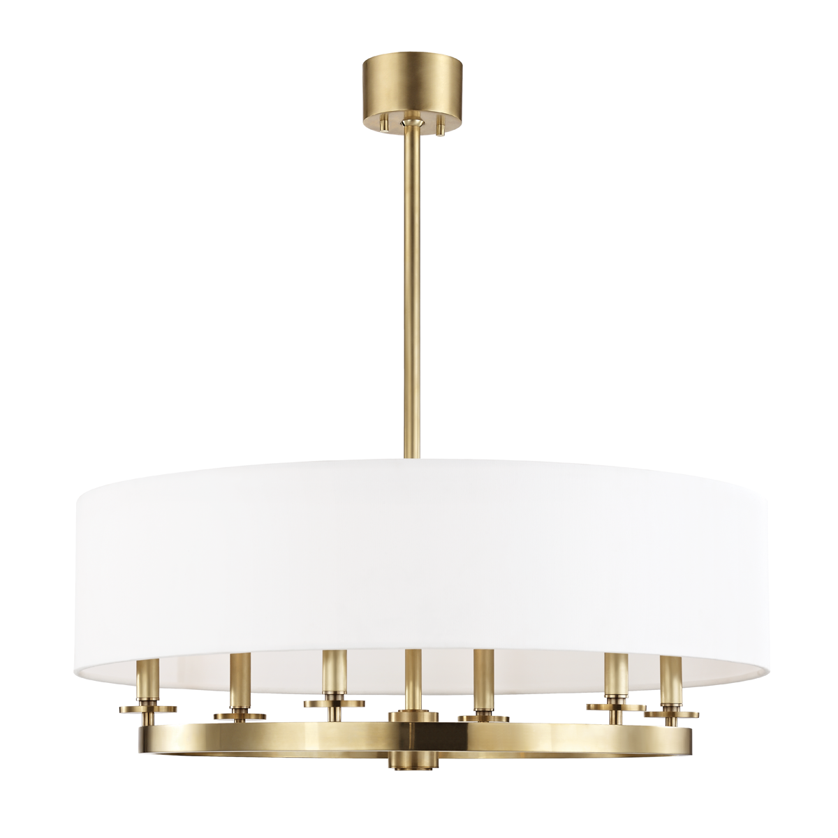 Durham Chandelier with Aged Brass Finish