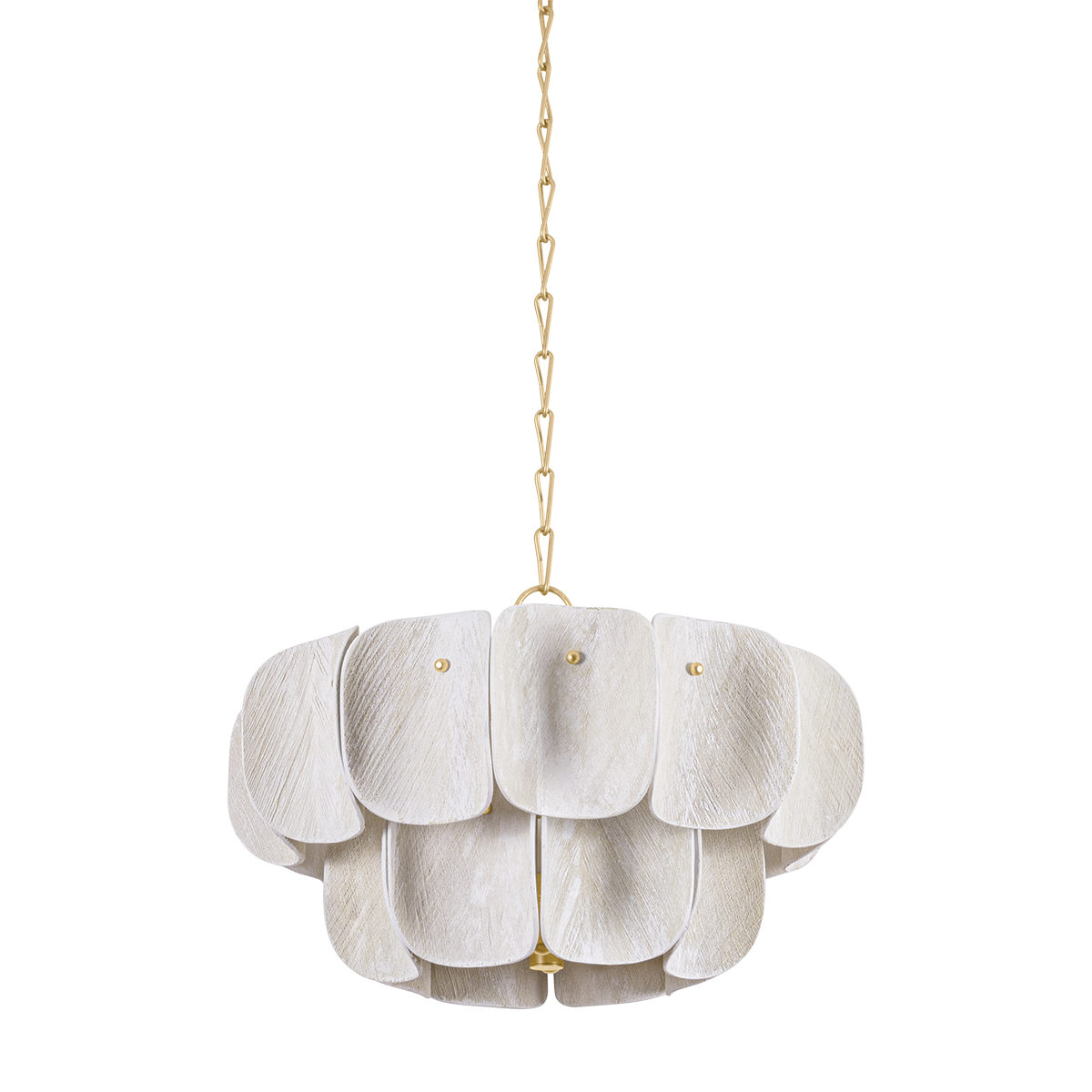 AMALFI Chandelier with VINTAGE GOLD LEAF Finish