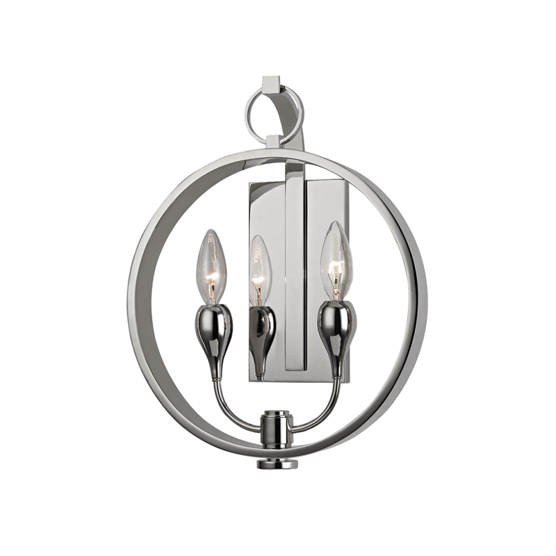 Dresden Wall Sconce with Polished Nickel Finish