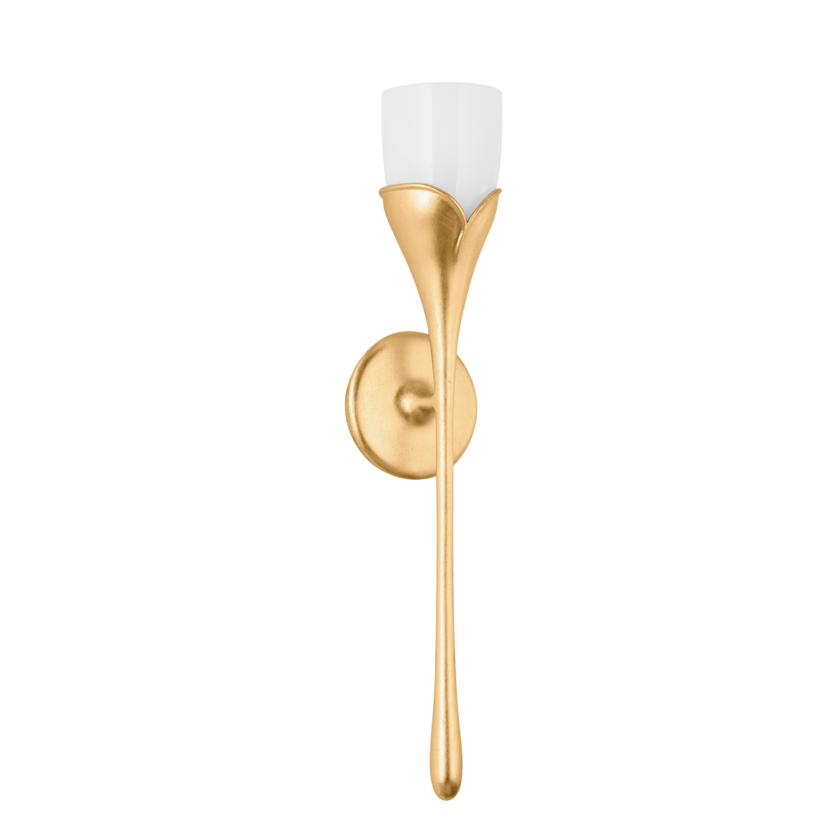 BELLEROSE Wall Sconce with Vintage Gold Leaf Finish