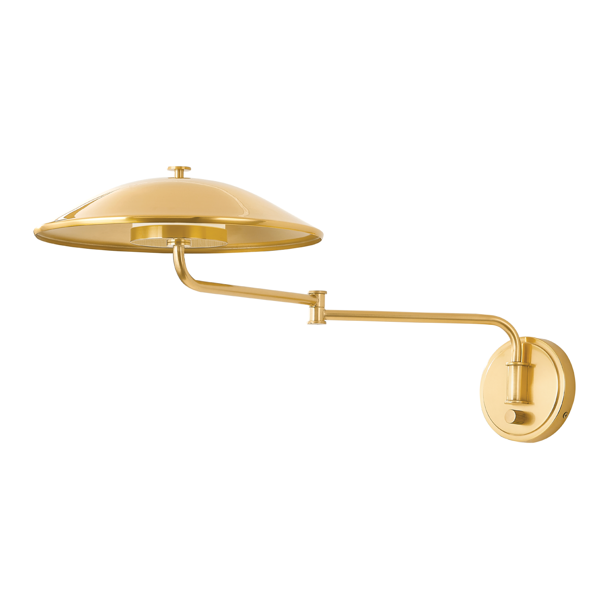 BROCKVILLE Plug-in Sconce with Aged Brass Finish