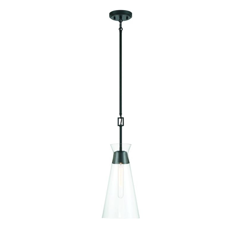Lakewood 1-Light Pendant in Matte Black Matte Black