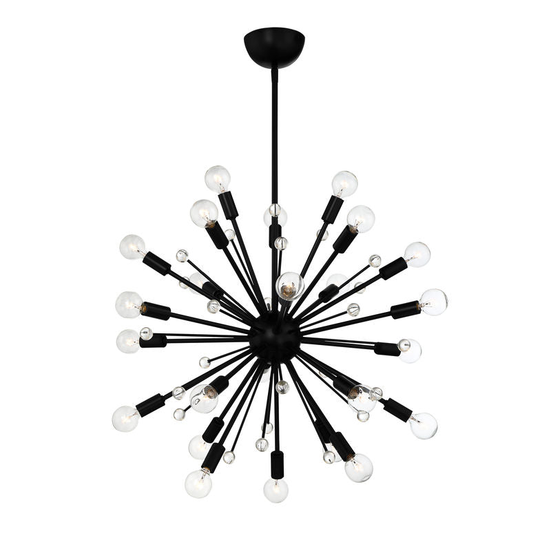 Galea 24-Light Chandelier in
Matte Black Matte Black