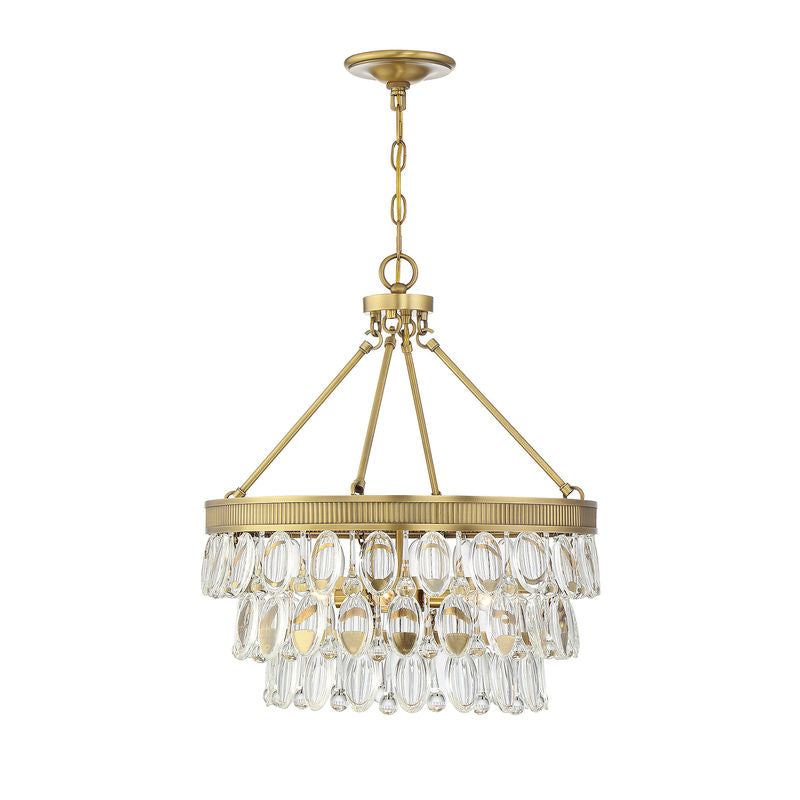 Windham 4-Light Pendant in Warm Brass Warm Brass