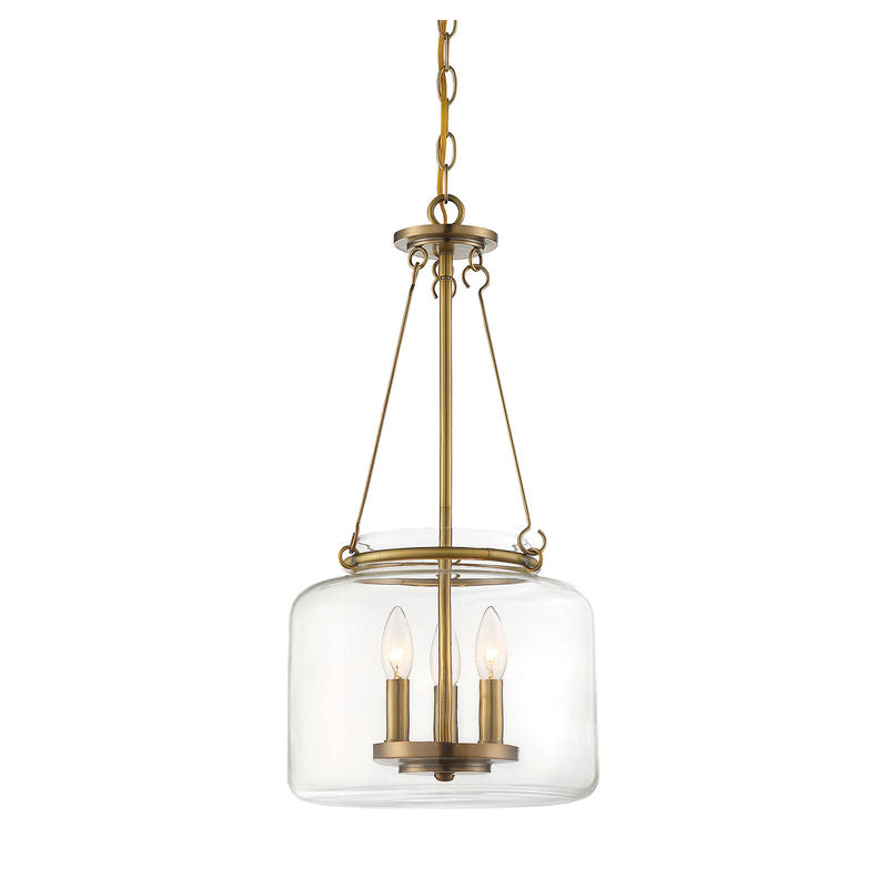 Akron 3-Light Pendant in Warm Brass Warm Brass