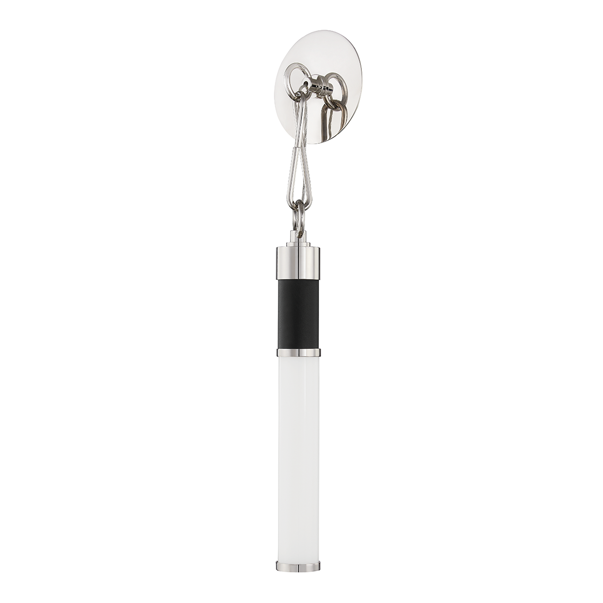Huntington Wall Sconce with Polished Nickel/black Finish