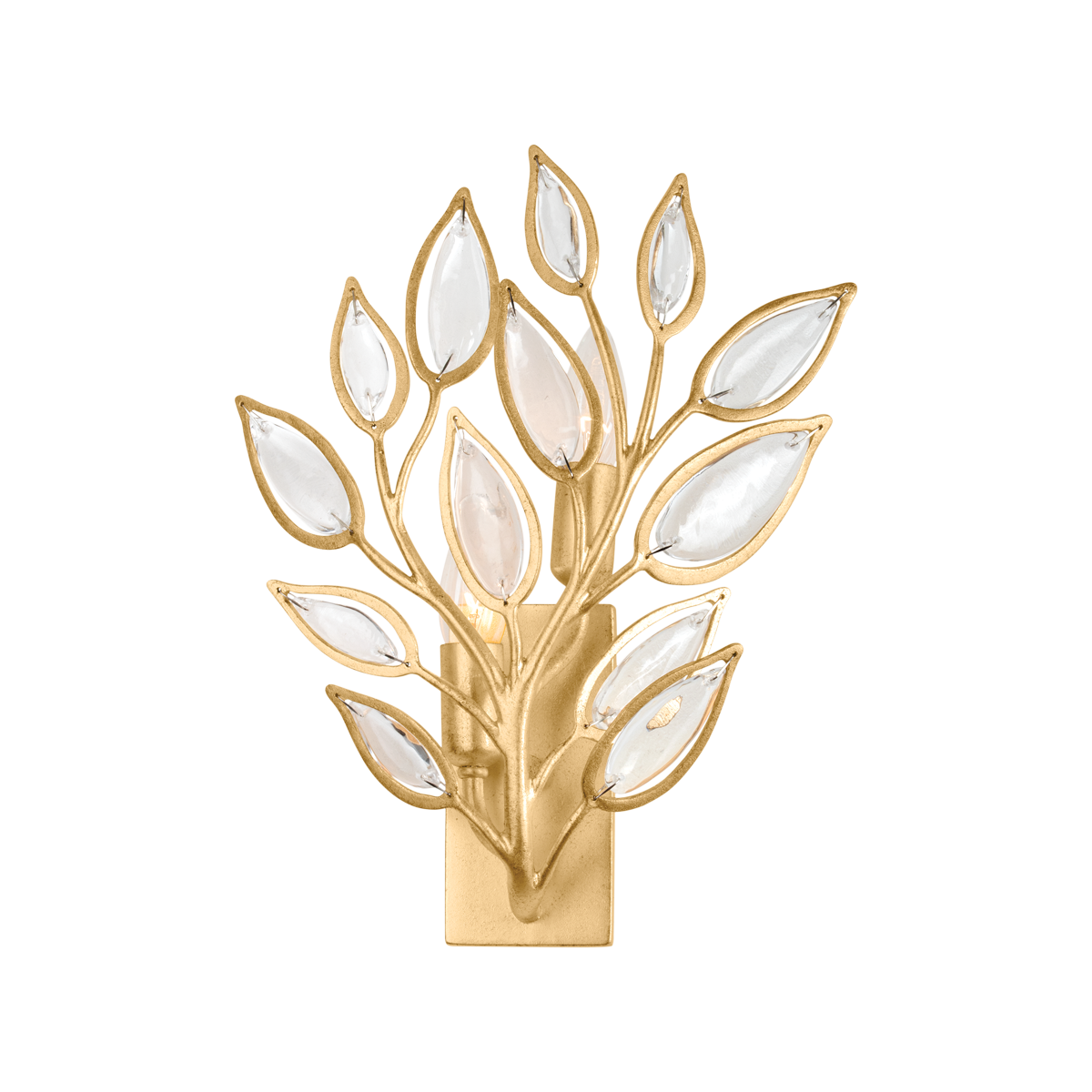 FAIRLEE Wall Sconce with Vintage Gold Leaf Finish