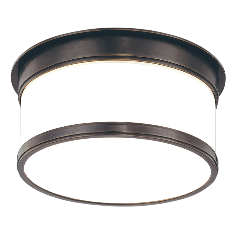 Geneva Flush Mount with Old Bronze Finish