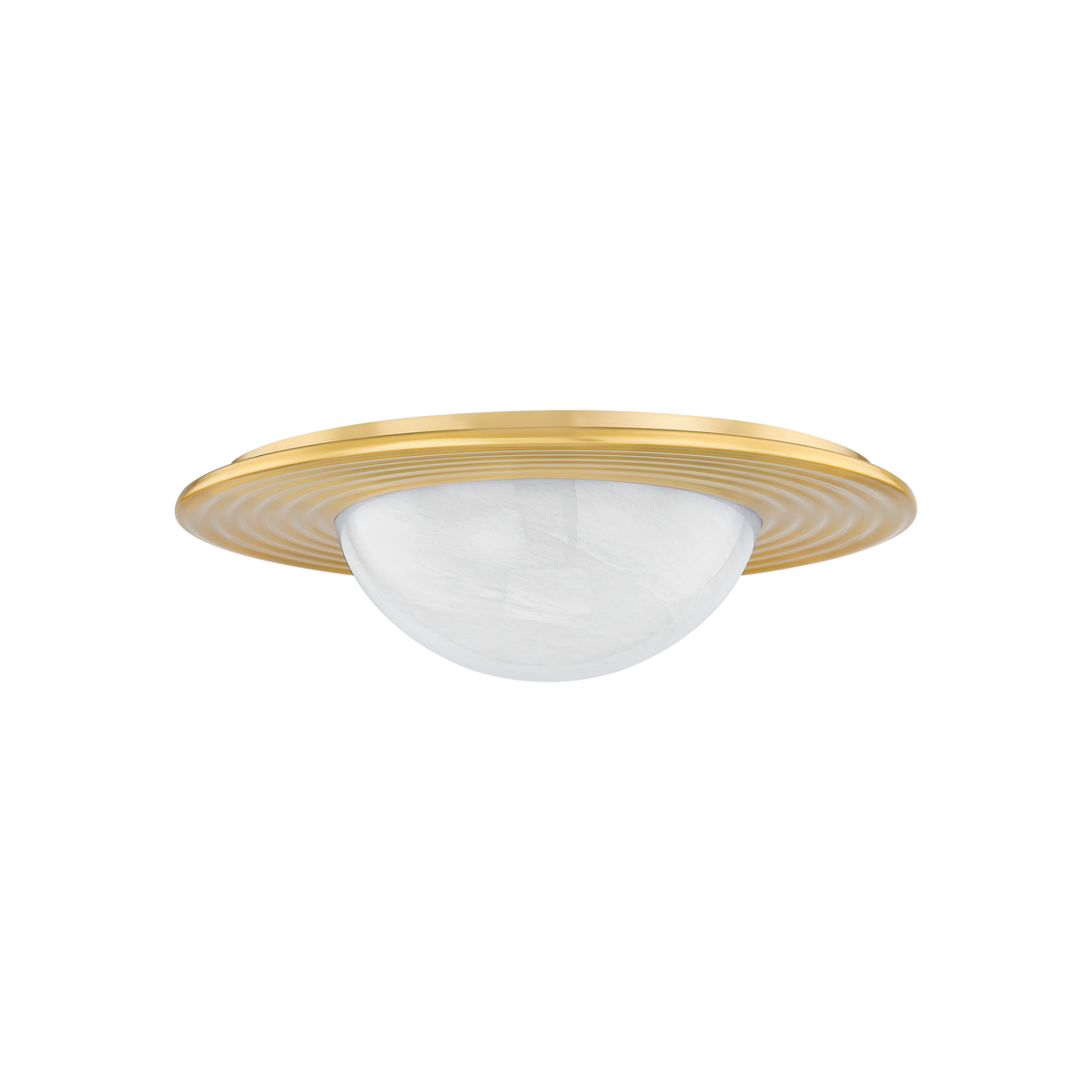 GERALDTON Flush Mount with Aged Brass Finish