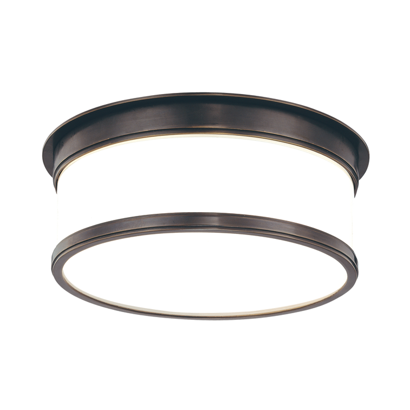 Geneva Flush Mount with Old Bronze Finish