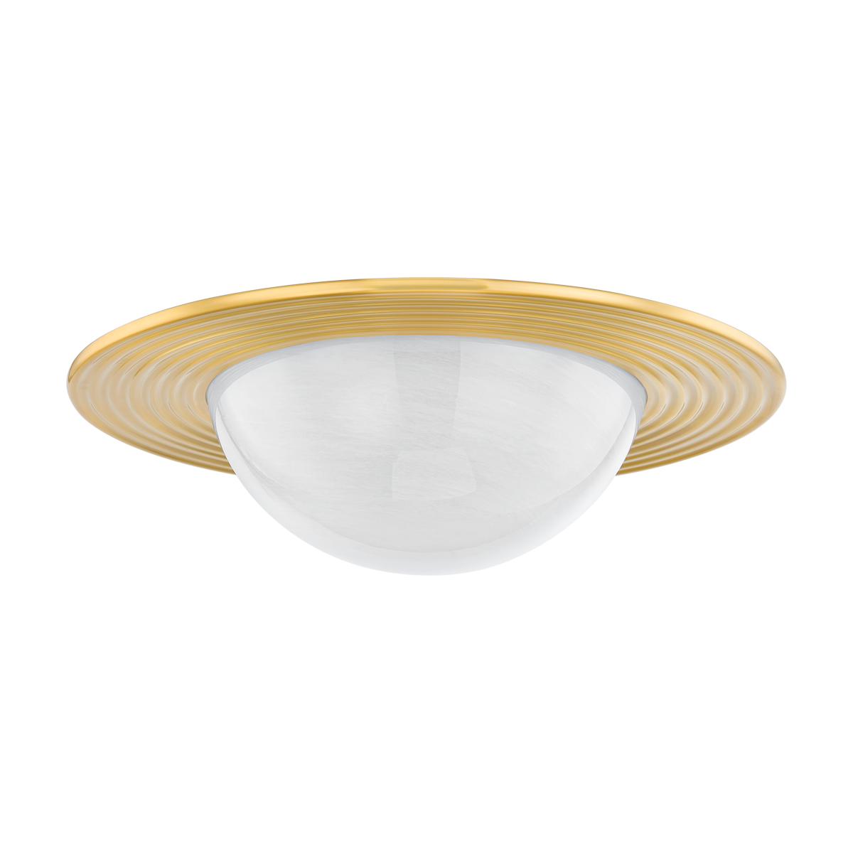 GERALDTON Flush Mount with Aged Brass Finish
