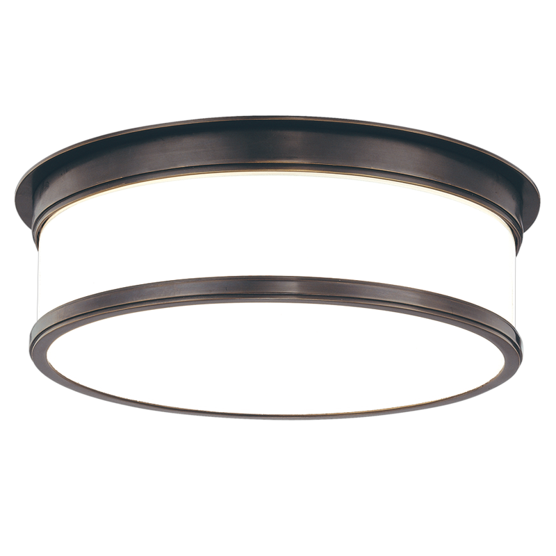 Geneva Flush Mount with Old Bronze Finish