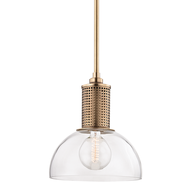 Halcyon Pendant with Aged Brass Finish