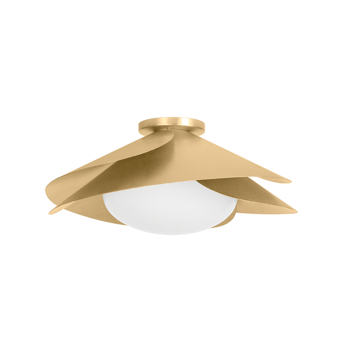 Brookhaven Flush Mount with Vintage Gold Leaf Finish
