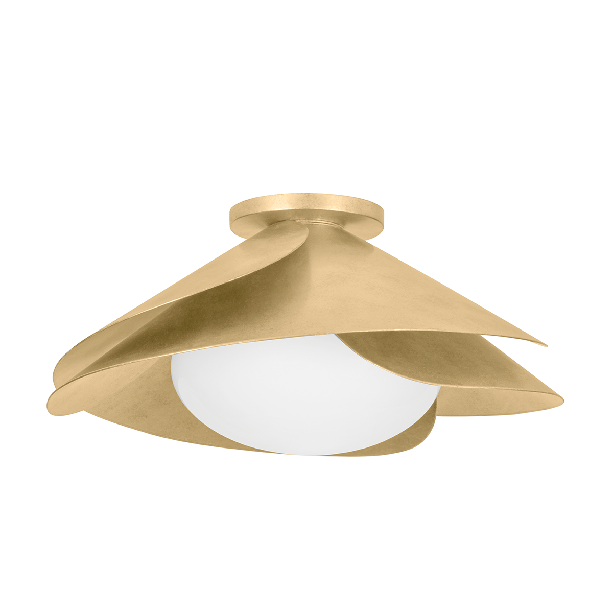 Brookhaven Flush Mount with Vintage Gold Leaf Finish