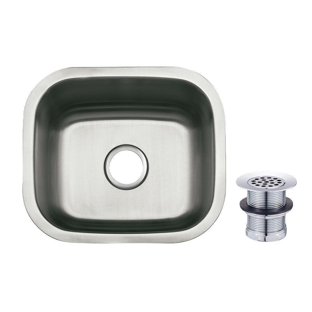 Loft 16 Inch Bar Prep Sink in Polished Chrome