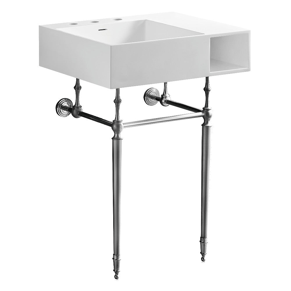 Aurelius 24.5 Inch Console Sink in White