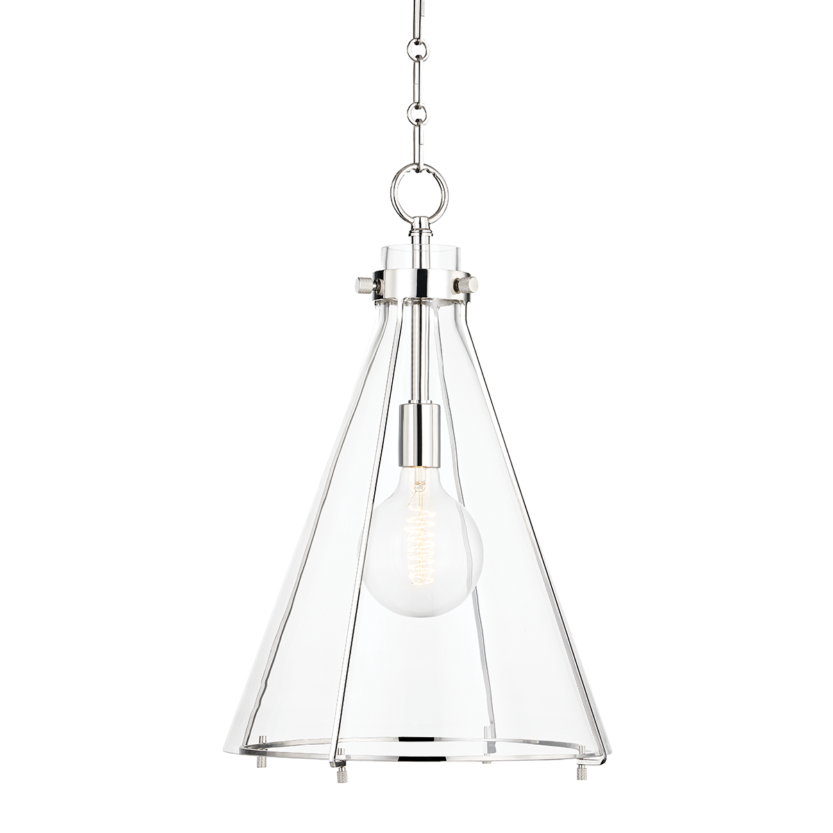 Eldridge Pendant with Polished Nickel Finish