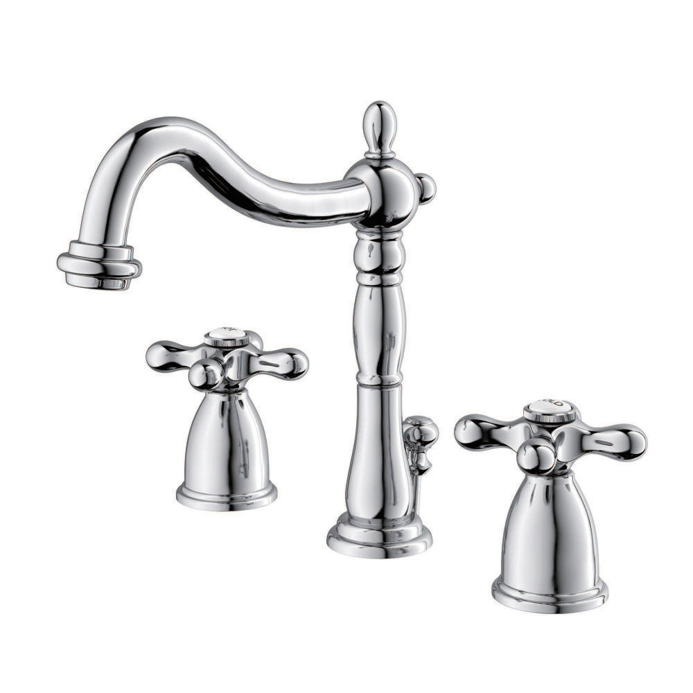 Heritage Widespread Bathroom Faucet in Polished Chrome