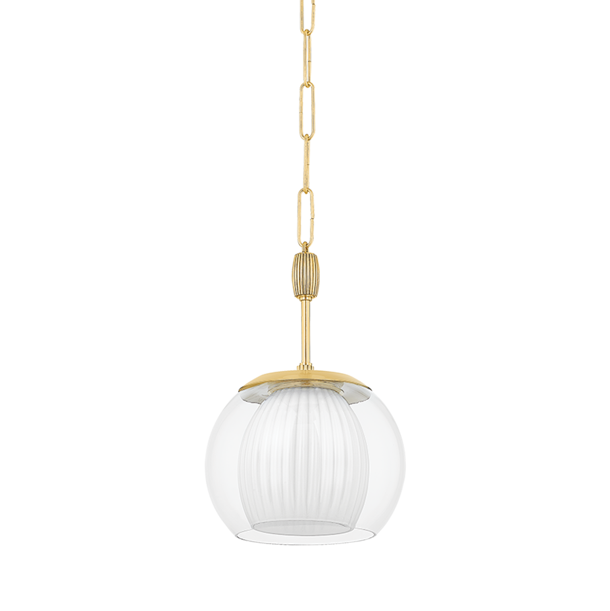 CLEMENTON PENDANT with AGED BRASS Finish