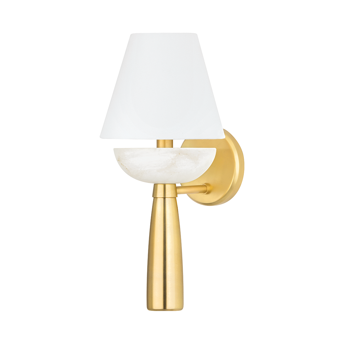 NEW WINDSOR Wall Sconce with Aged Brass Finish
