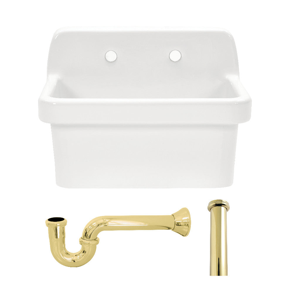 Doriteal 24 Inch Wall Mount Kitchen Sink in White